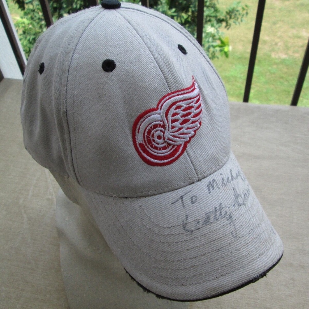 Autographed "Scotty Bowman" Detroit Red Wings Strapback Hat Cap